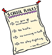 clipart impage of paper with school rules